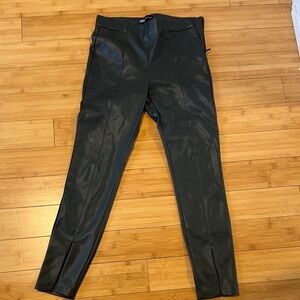 Women’s Zara Dark Green Faux Leather Pants